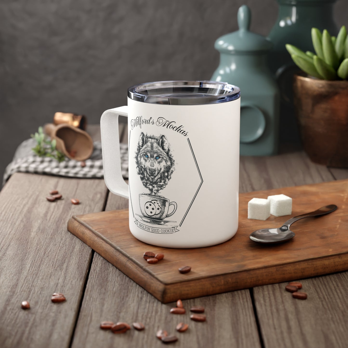 Milford's Mochas Insulated Coffee Mug, 10oz