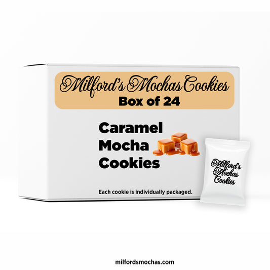 Caramel Mocha Box of 24 Individually Packaged Cookies