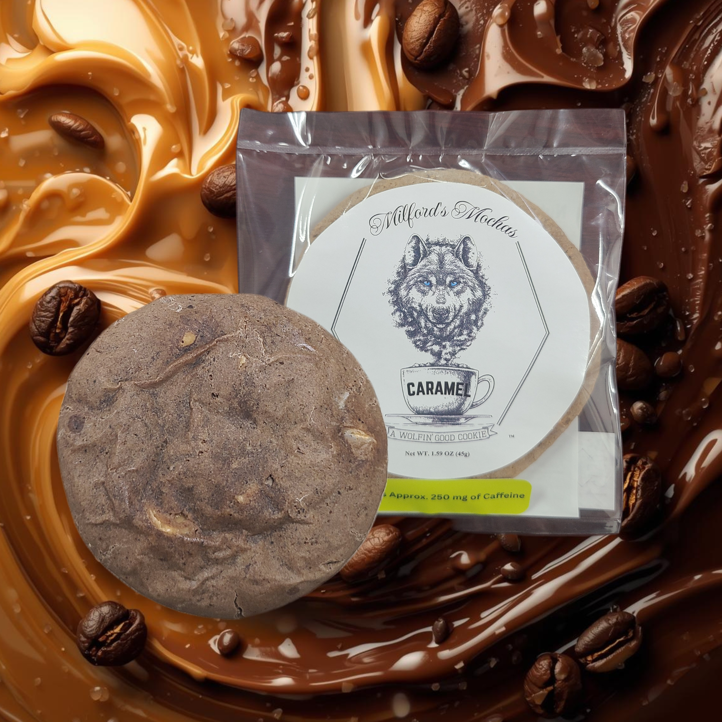 Caramel Mocha Box of 24 Individually Packaged Cookies